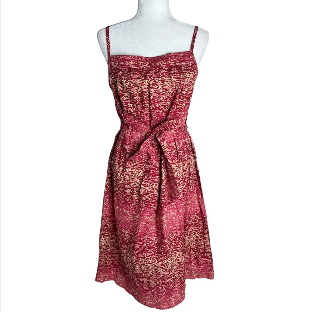 Tex by Max Azria Burnt Orange Belted Dress size Medium Knee Length